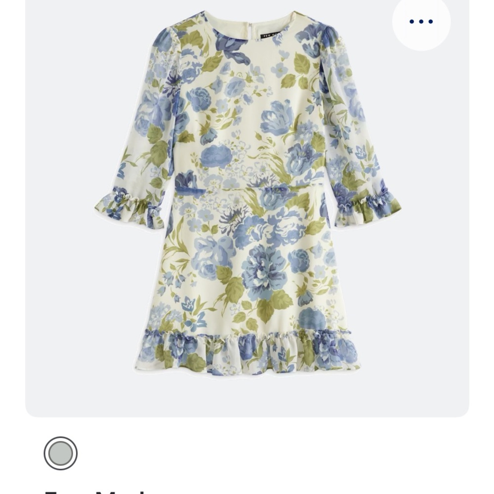 Vera Moda Floral Ruffle Hem Dress - Blue/Green bought from Stitch Fix.  Medium